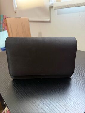 Classic Black Satin Clutch